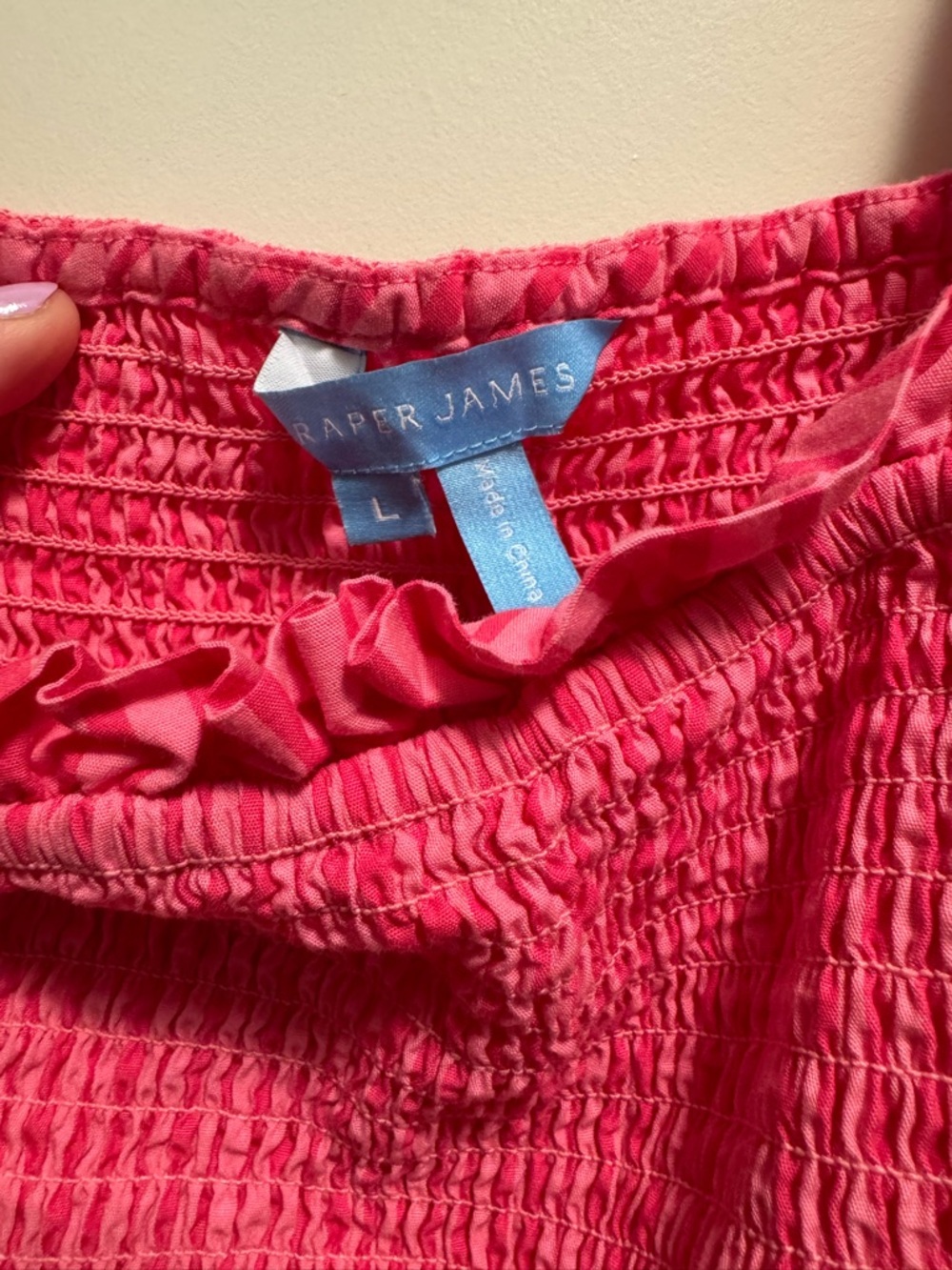 Draper James Pink Smocked Square-Neck Midi Dress - Picture 4 of 4